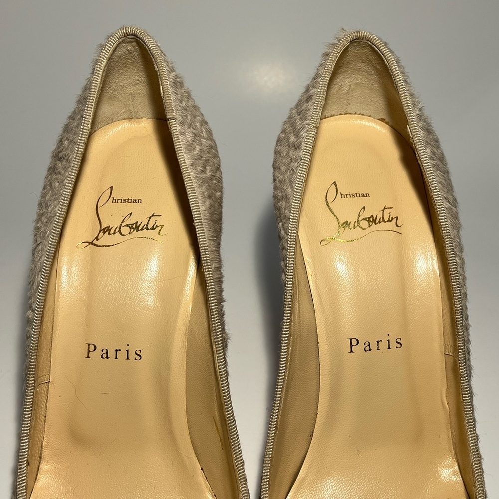 Christian Louboutin Size 36 Fifi Astrakan Hair Round Toe Pumps Authentic COA - Picture 9 of 13